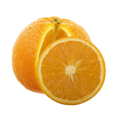 orange segment isolated on white