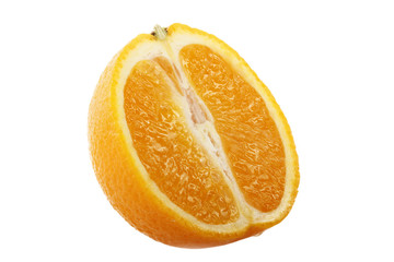 orange segment isolated on white