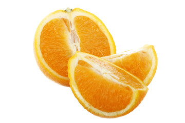 orange segment isolated on white