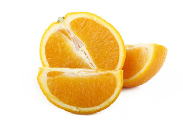 Fototapeta na wymiar orange segment isolated on white