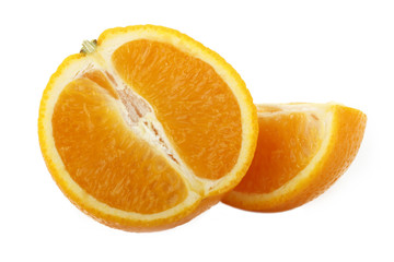 orange segments isolated on white