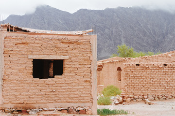 Ruins of adobe of a mayorazgo in Fiambala, Catamarca, Argentina