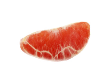 grapefruit slice isolated on white background