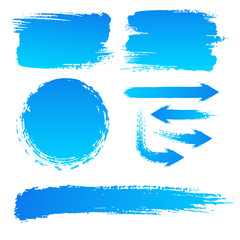 Set of brush strokes for the background of a billboard