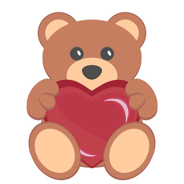 Toy bear with heart