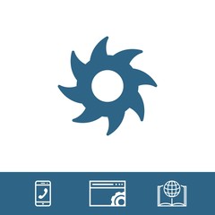 circular saw icon stock vector illustration flat design