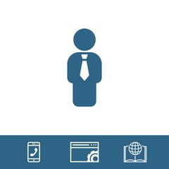 Man icon stock vector illustration flat design