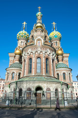 Fototapeta na wymiar April 13, 2015 - St.Petersburg Russia : Church of the Savior on Spilled Blood