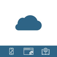 cloud icon stock vector illustration flat design