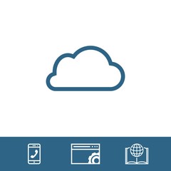 cloud icon stock vector illustration flat design