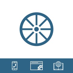 Obraz premium wheel icon stock vector illustration flat design