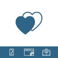 heart icon stock vector illustration flat design