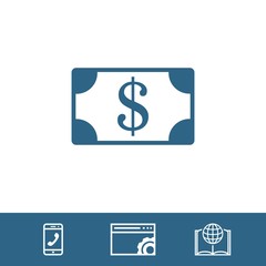 dollar money icon stock vector illustration flat design