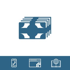 dollar money icon stock vector illustration flat design