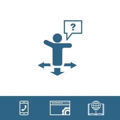 help icon stock vector illustration flat design