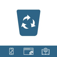recycling
 icon stock vector illustration flat design