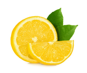 Plakat Lemon isolated on white background