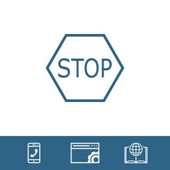 stop icon stock vector illustration flat design