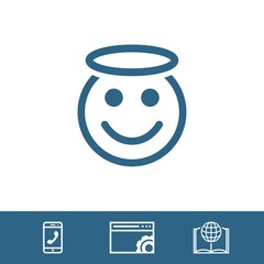 angel smile icon stock vector illustration flat design