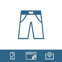 pants icon stock vector illustration flat design