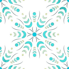 Seamless floral geometric pattern. Vintage background. Fabric, Scrapbooking