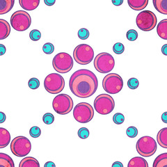 Seamless floral geometric pattern. Vintage background. Fabric, Scrapbooking