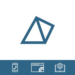 pyramid icon stock vector illustration flat design