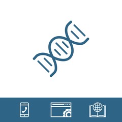 DNA icon stock vector illustration flat design