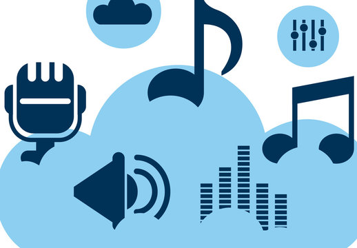 Cloud Audio Infographic