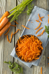 Raw Organic Orange Shredded Carrots