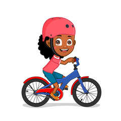 Fototapeta premium girl riding bike
