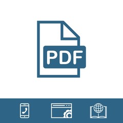 pdf icon stock vector illustration flat design