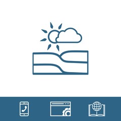 landscape icon stock vector illustration flat design