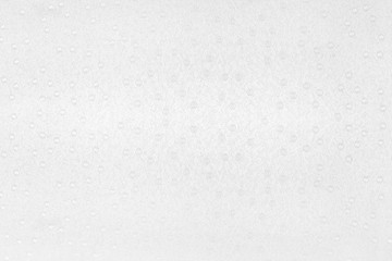 White spotted tablecloth background. Material texture top view.