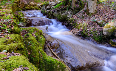 Bach aufgenommen mit Langzeitbelichtung