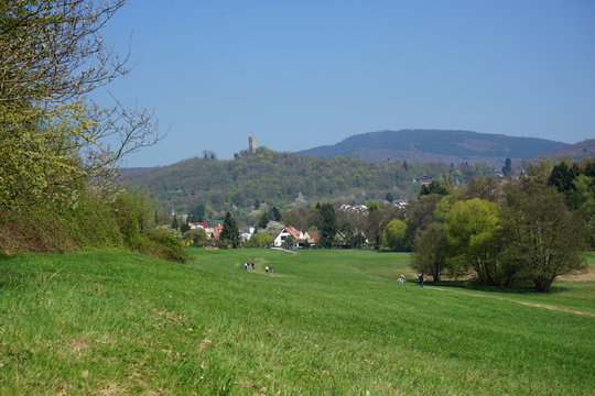 Bachtal im Taunus, Blick auf Schnaidhein und K&ouml;nigsstein