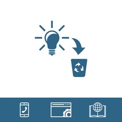 bad idea icon stock vector illustration flat design