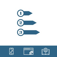 colorful bookmarks and arrows icon stock vector illustration flat design