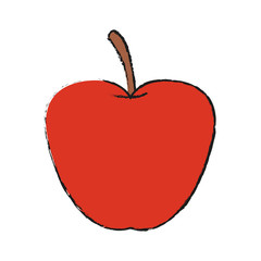 apple fruit icon image vector illustration design 