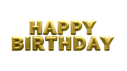 3D text Happy Birthday