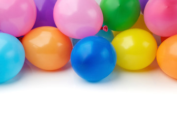 Fototapeta na wymiar colored balloons on white background