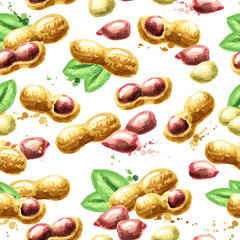 Peanuts pattern. Watercolor