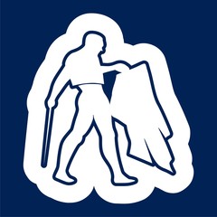 Bullfighting icon vector illustration