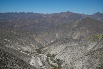 Mountain view from the road in Oaxaca, Mexico