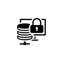 Secure Storage Icon. Flat Design.