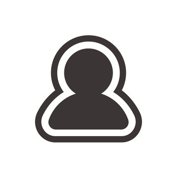 User profile icon in trendy flat style isolated on white background. User silhouette symbol for your web site design, logo, application or UI. Vector illustration, EPS10.