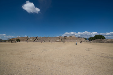 Monte Alban is a large pre-Columbian archaeological site in Oaxaca, Mexico