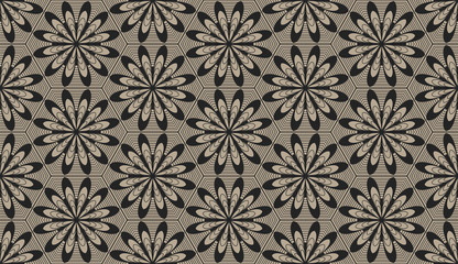 Zentangle styled geometric ornament pattern background. Orient traditional ornament. Boho styled. Abstract geometric seamless pattern elegant background for cards and invitations.