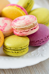 fresh colorful macaroons
