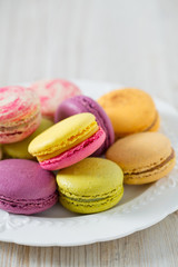 fresh colorful macaroons